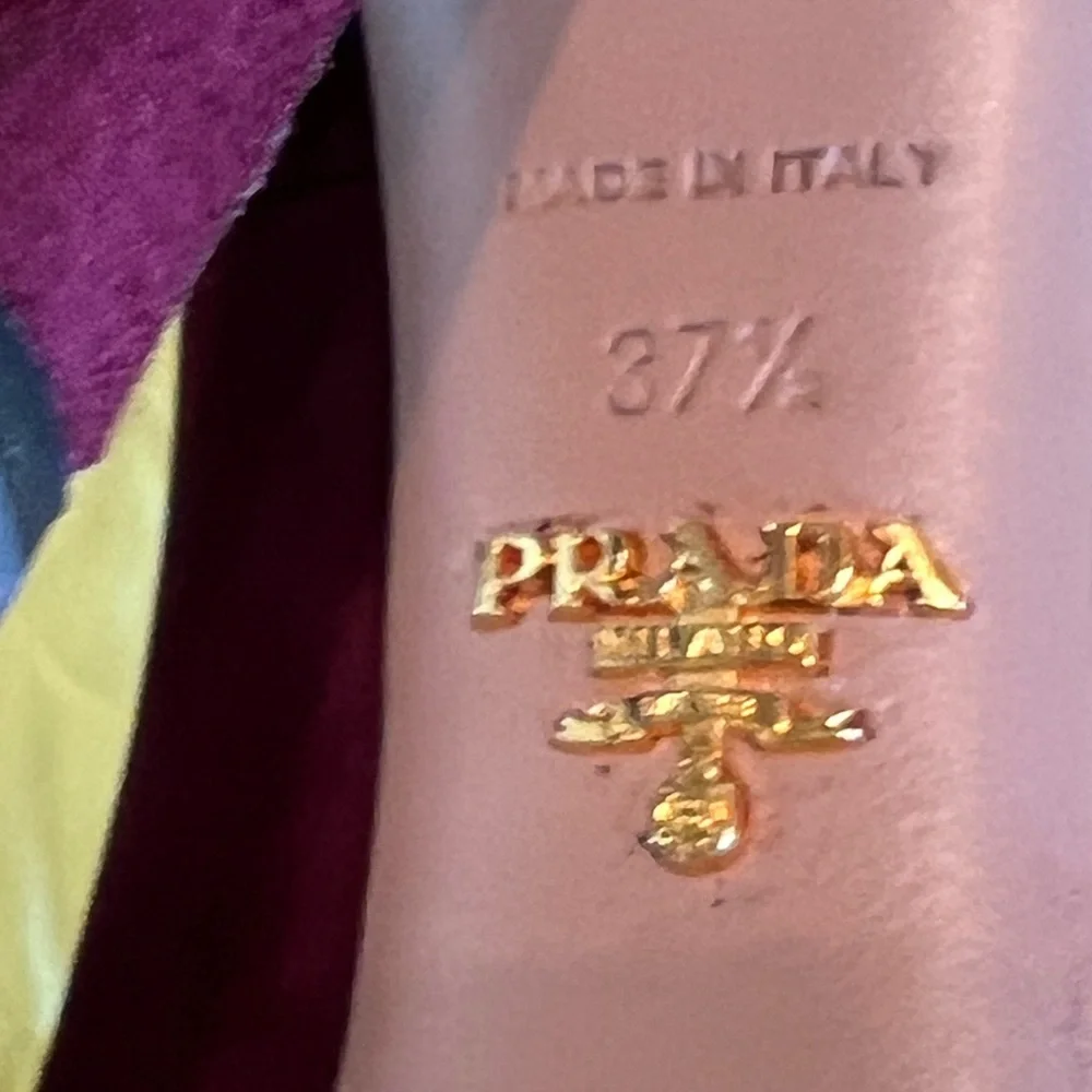 Prada Women's Deep Purple Suede Heels - Picture 8 of 14